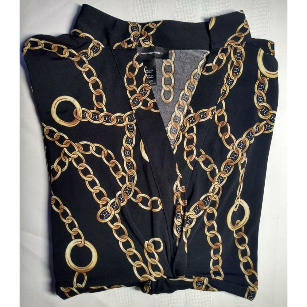 INC INTERNATIONAL CONCEPTS Women Chain Design Shirt Blouse Size Small